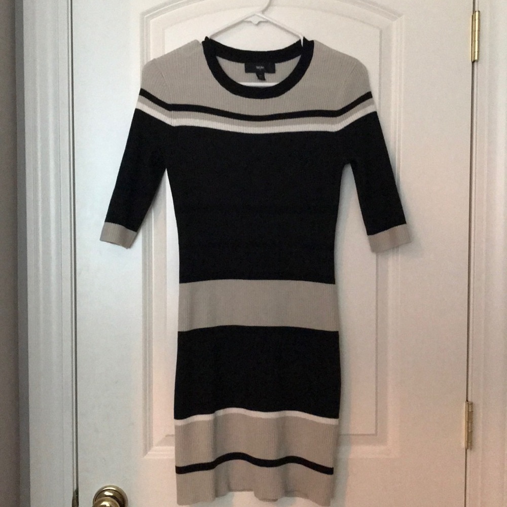 black and gray dress